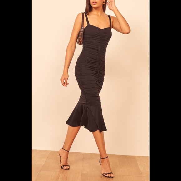 Reformation Ruched Midi Lassi Dress - Picture 3 of 16